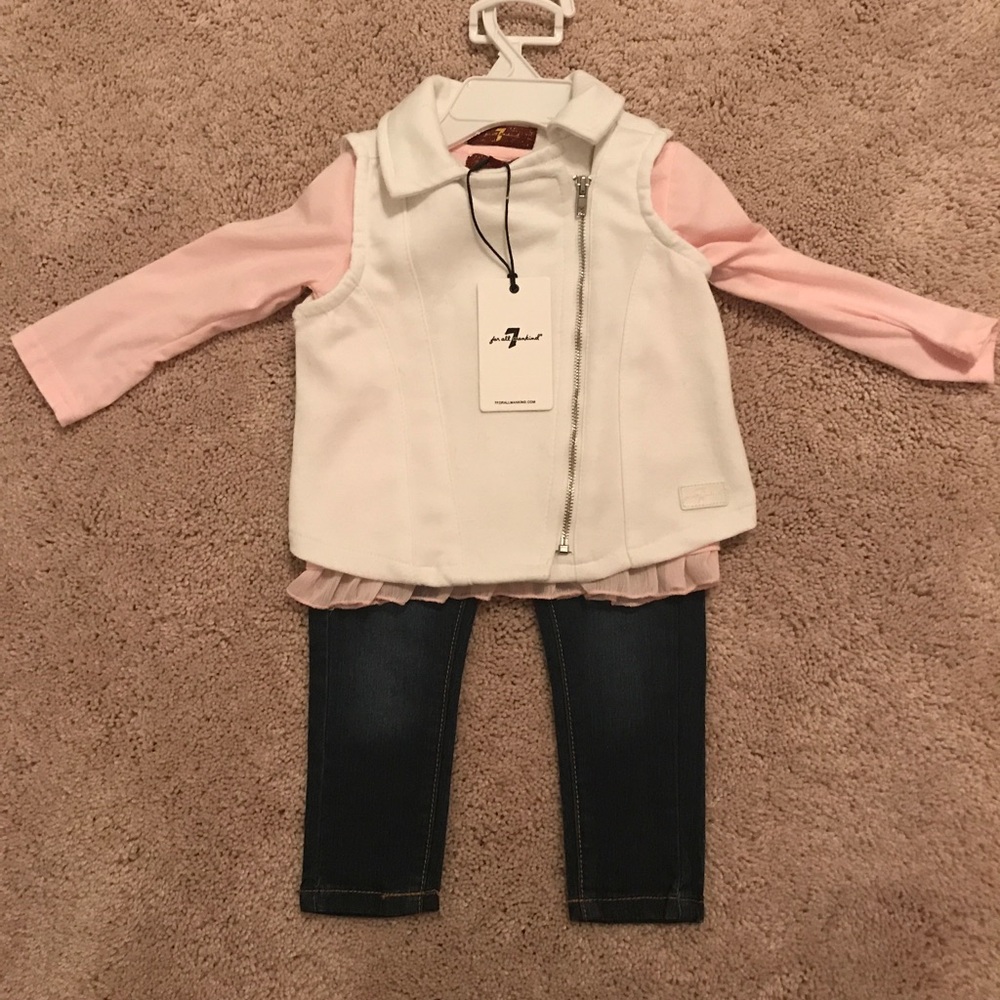 7 for all mankind 12 month girl set